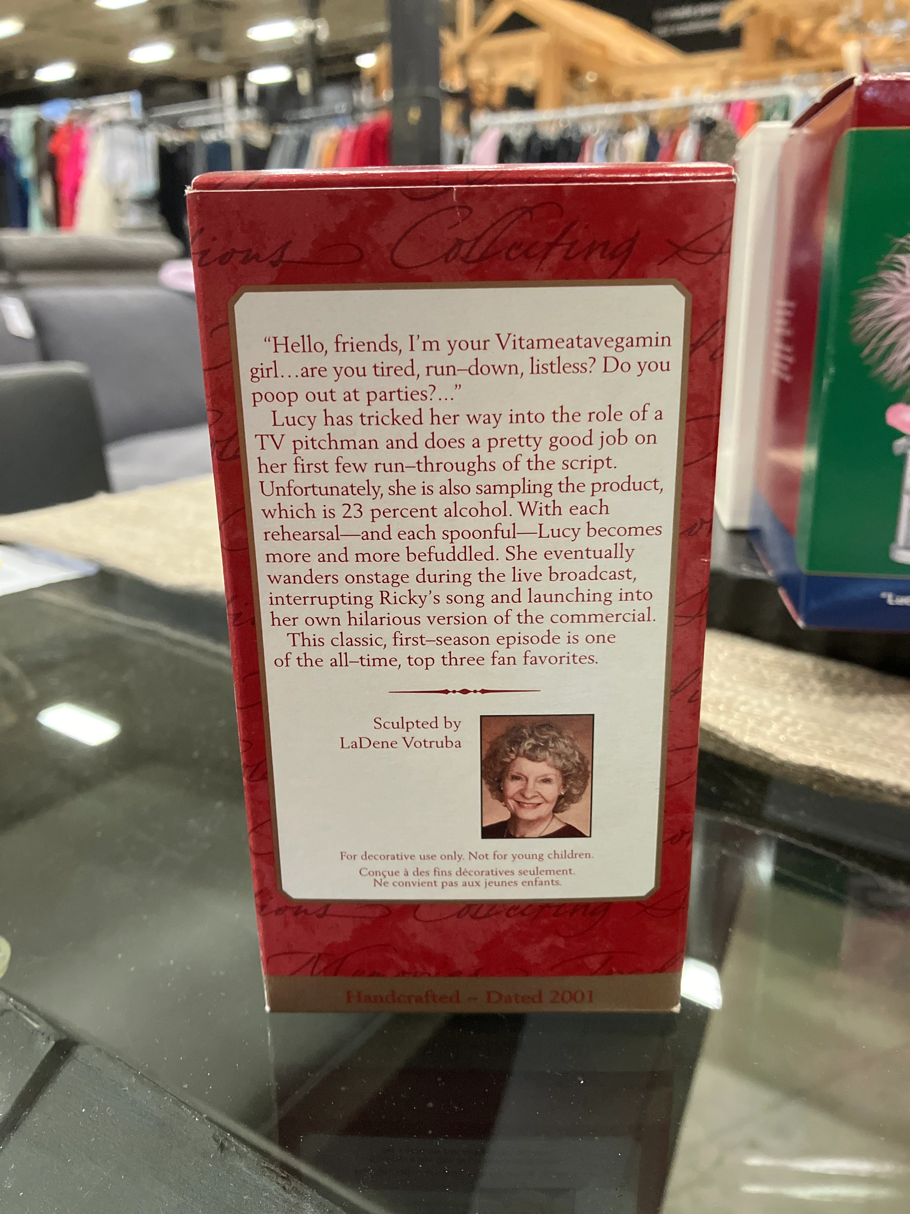 “I Love Lucy” Lucy Does a Commercial Hallmark Collector’s Keepsake Ornament - Image 2
