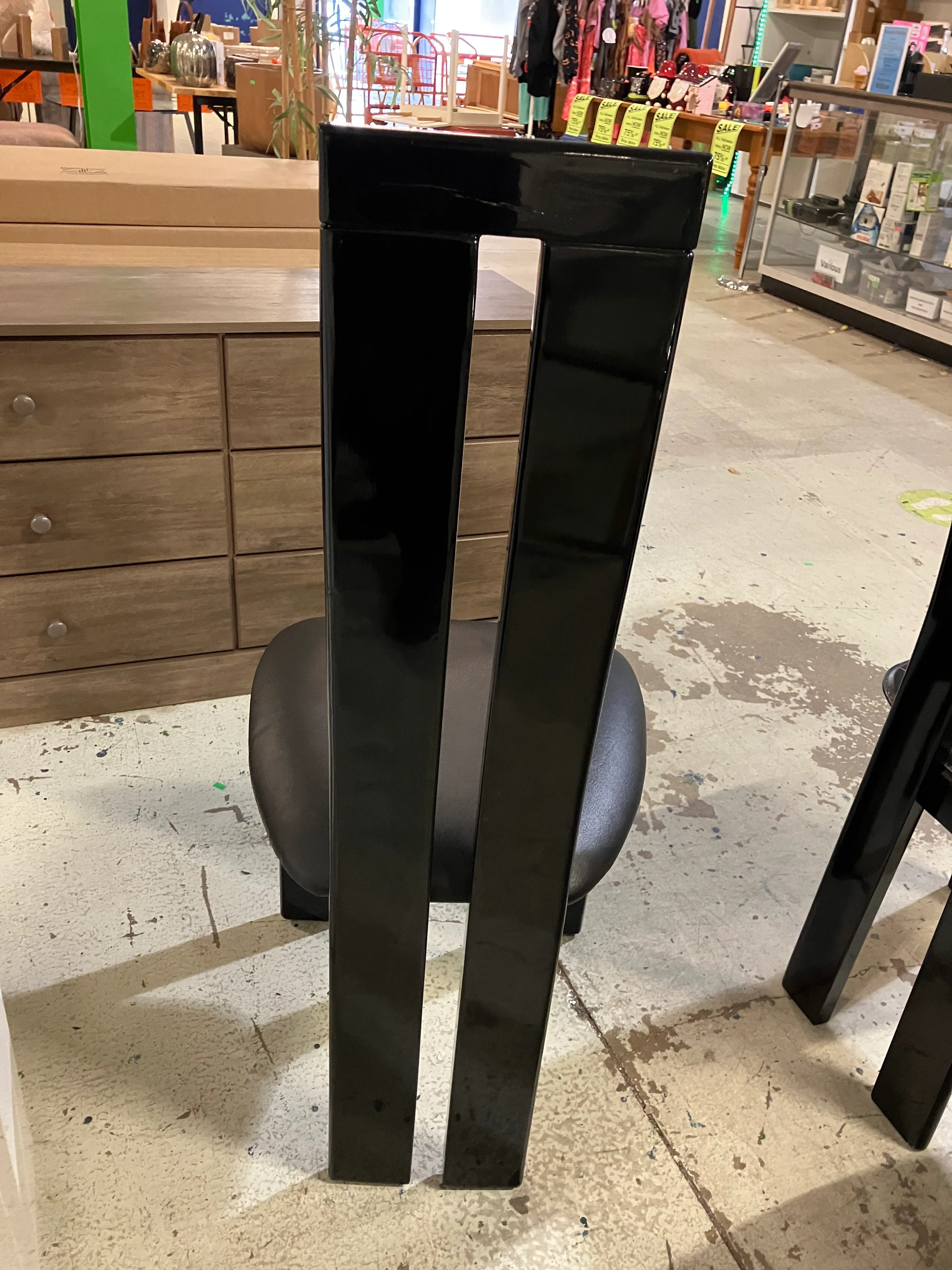 Italian Black Dining Chair - Image 5