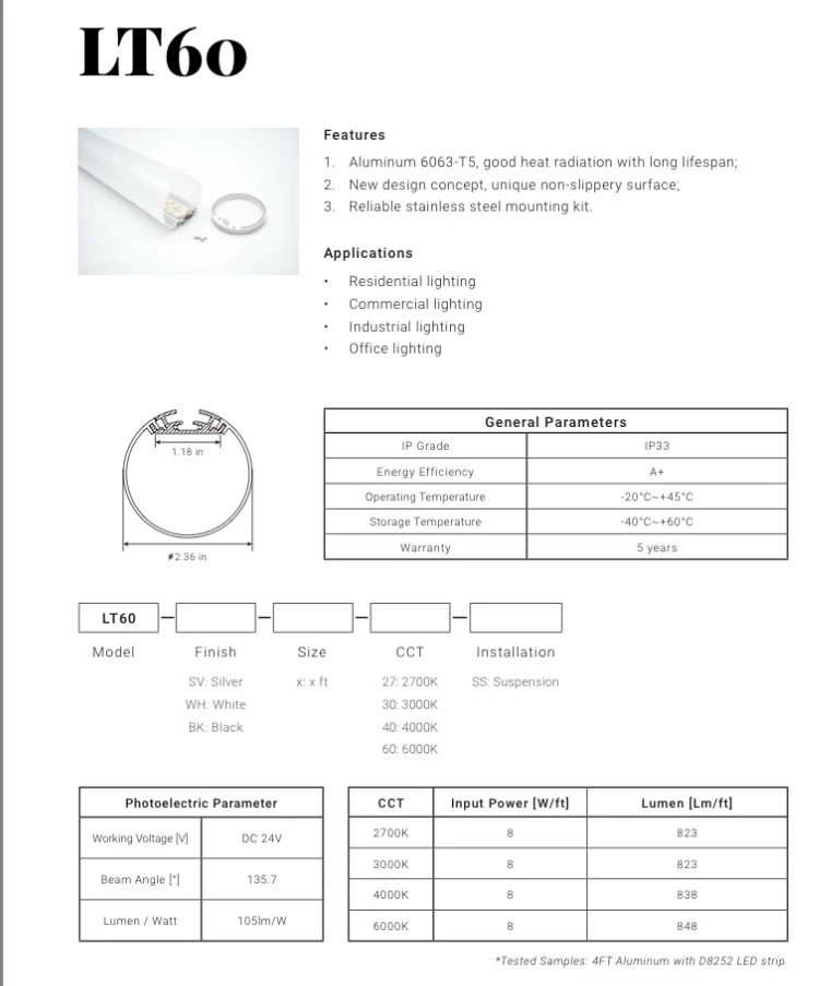 JOYOLIGHT LT60 Cylinder Hanging Light (NEW) - Image 4