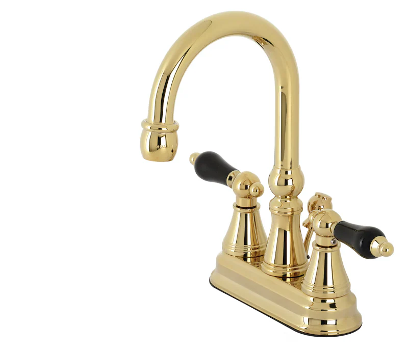 Kingston Brass Duchess 4 inch Centerset 2-Handle Bathroom Faucet in Polished Brass (NEW)
