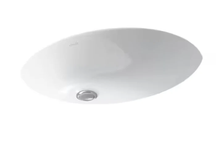 KOHLER Caxton(R) Oval 19 inch x 15 inch under-mount bathroom sink with overflow and clamp assembly - Image 2