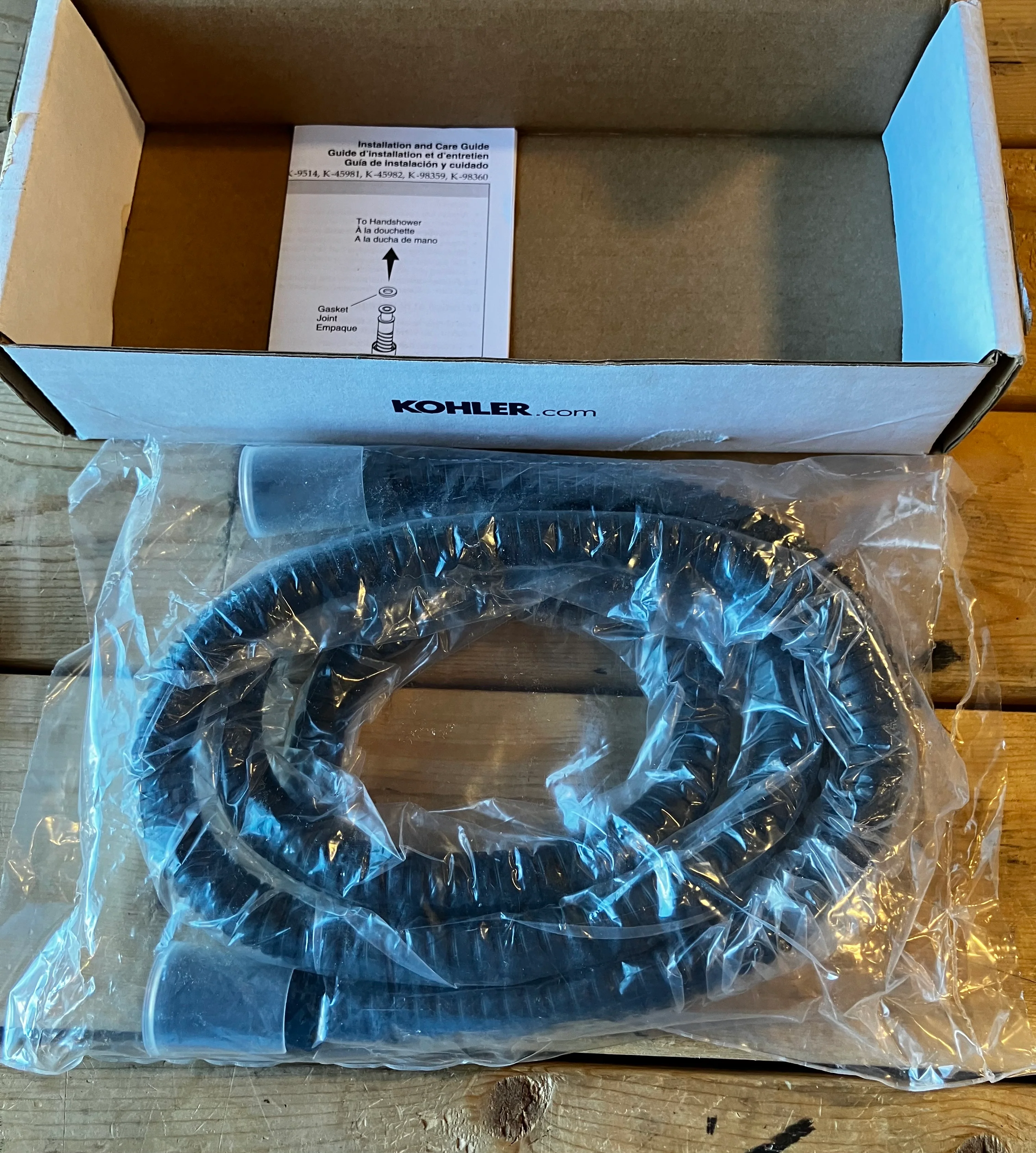 Kohler MasterShower 60in Matte Black Metal Shower Hose (New) - Image 2