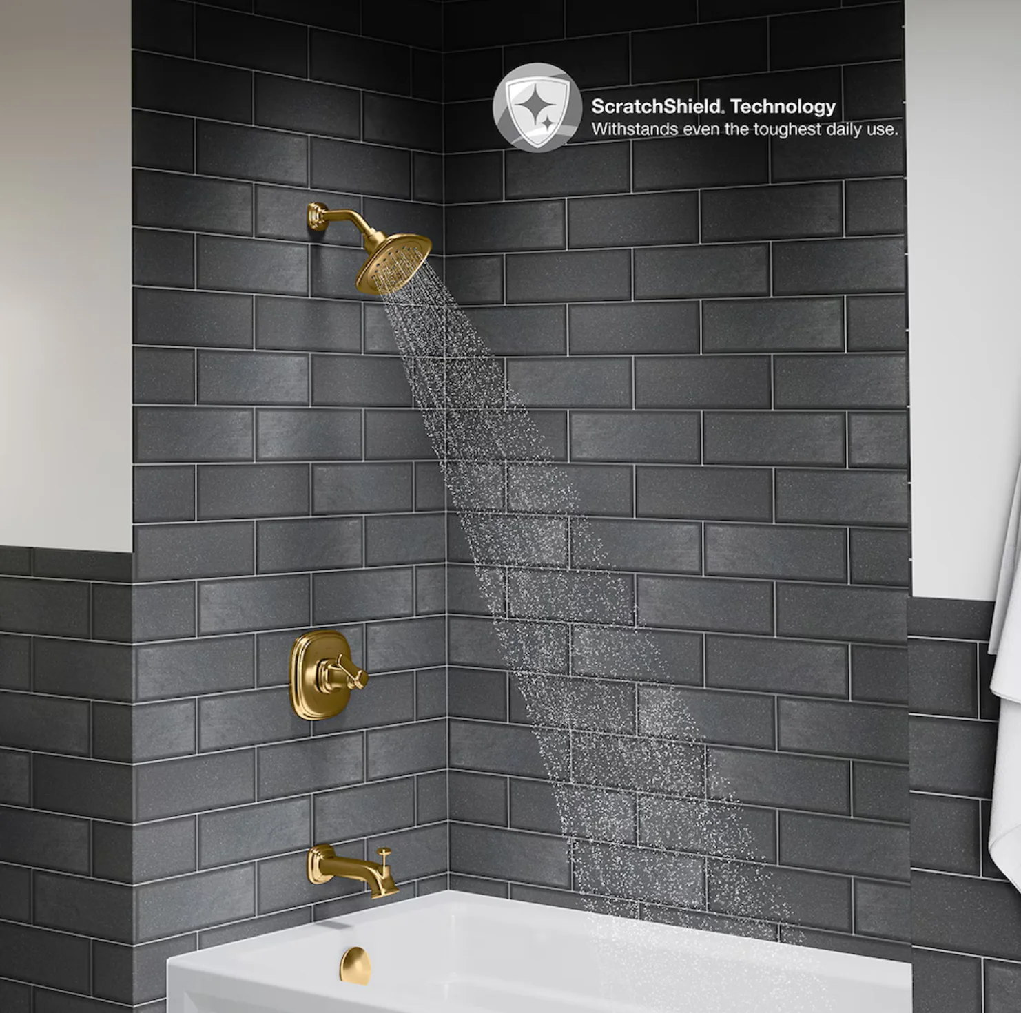 KOHLER Numista Rite-Temp Pressure-balancing Bath and Shower Faucet Set in Gold (new)