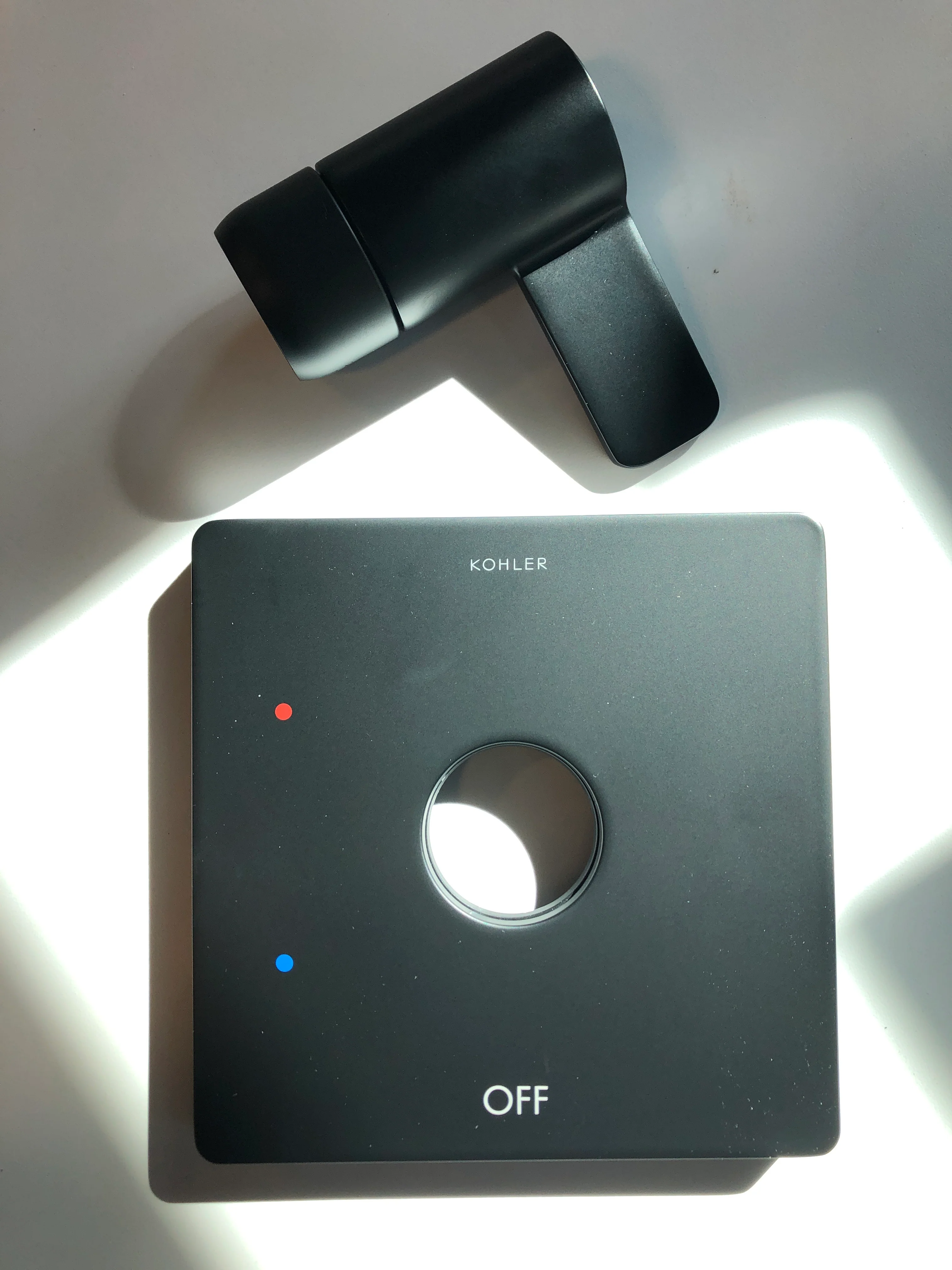 KOHLER Parallel Rite-Temp Shower Volume Control Valve Trim with Cross Handle - Matte Black (new) - Image 3