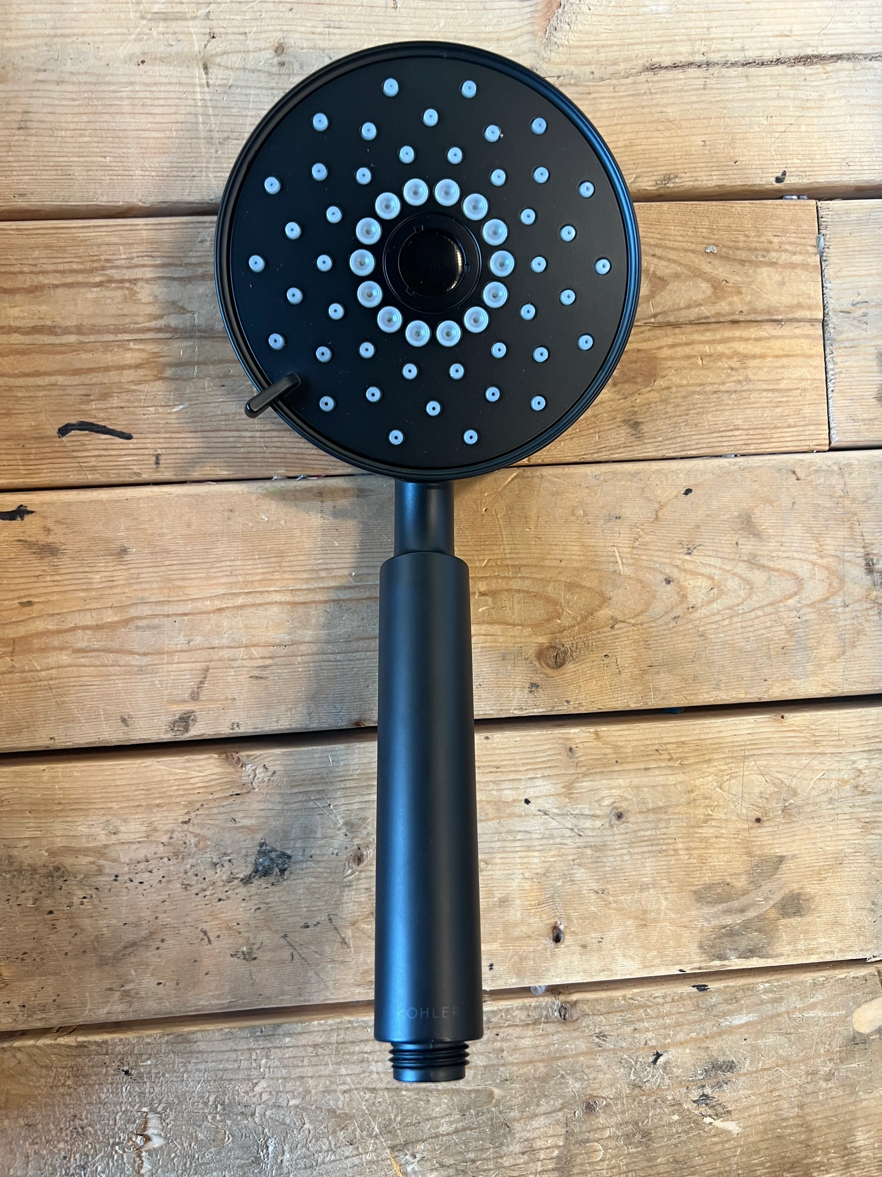 KOHLER Purist 3-Spray 5-Inch Triple Wall Mount Handheld Shower Head in Matte Black (new) - Image 2
