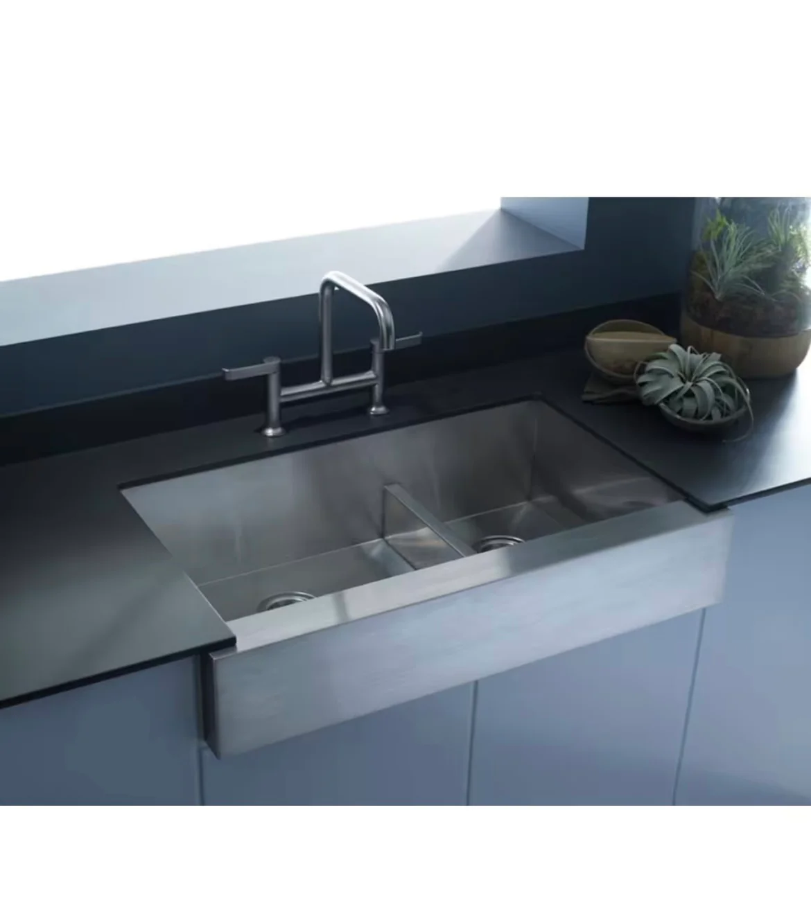 KOHLER Vault Smart Divide Undercounter Stainless Steel 35.5X21.25X9.313 0-Hole Double Bowl Kitchen Sink (new) - Image 3