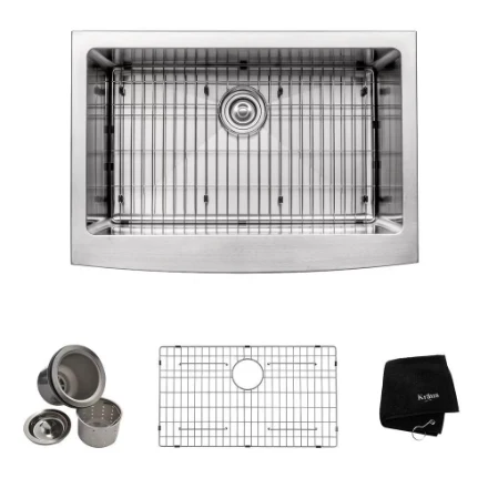 Kraus 30" Farmhouse Single Bowl 16 gauge Stainless Steel Kitchen Sink (New)