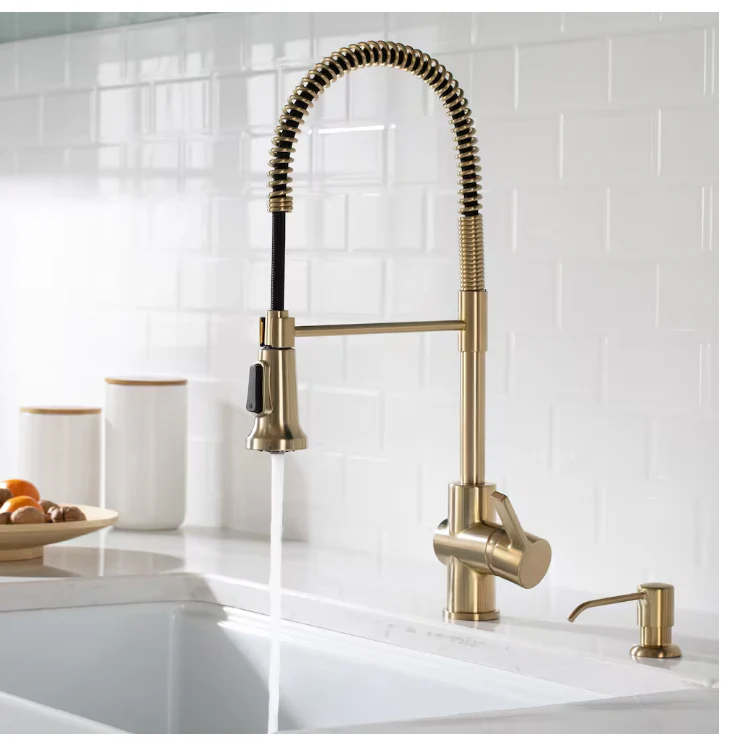 Kraus Britt Commercial Style Kitchen Faucet in Spot Free Antique Champagne Bronze - Image 2