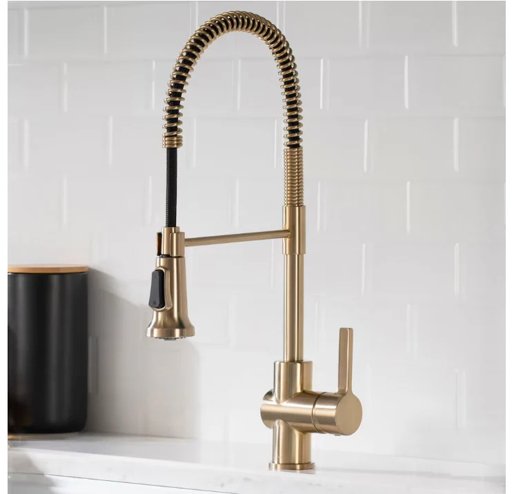 Kraus Britt Commercial Style Kitchen Faucet in Spot Free Antique Champagne Bronze - Image 3