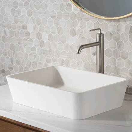 Kraus Ramus Single Handle Vessel Bathroom Sink Faucet with Pop-Up Drain in Spot Free Stainless Steel (New) - Image 3