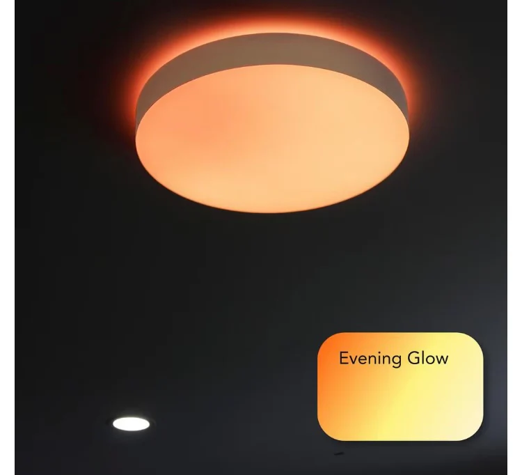 LIFX 15 inch. White Indoor Integrated LED Flush Mount Multi-Color Smart Wi-Fi Dimmable Ceiling Light - Image 5