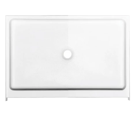 MAAX Alaska 60L x 32W x 7H Rectangular Centre Drain Fibreglass Shower Base Pan in White