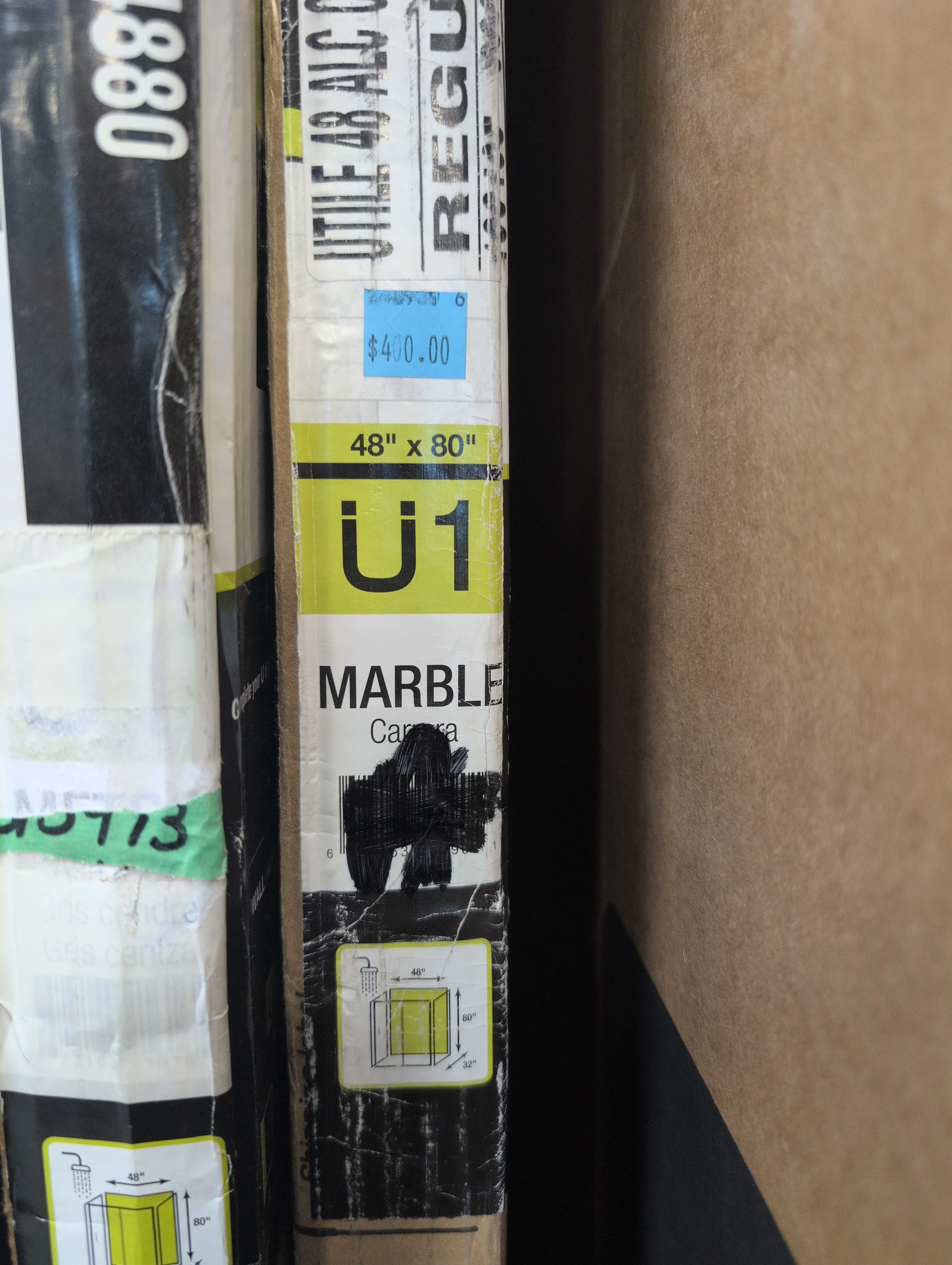 Maax Utile Marble Carrara Single Shower Wall Panel (new) - Image 3