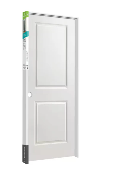 Masonite 28-inch x 80-inch x 4 9/16-inch RAB 2-Panel Hollow Core Single Prehung Interior Door RH (NH) - Image 2