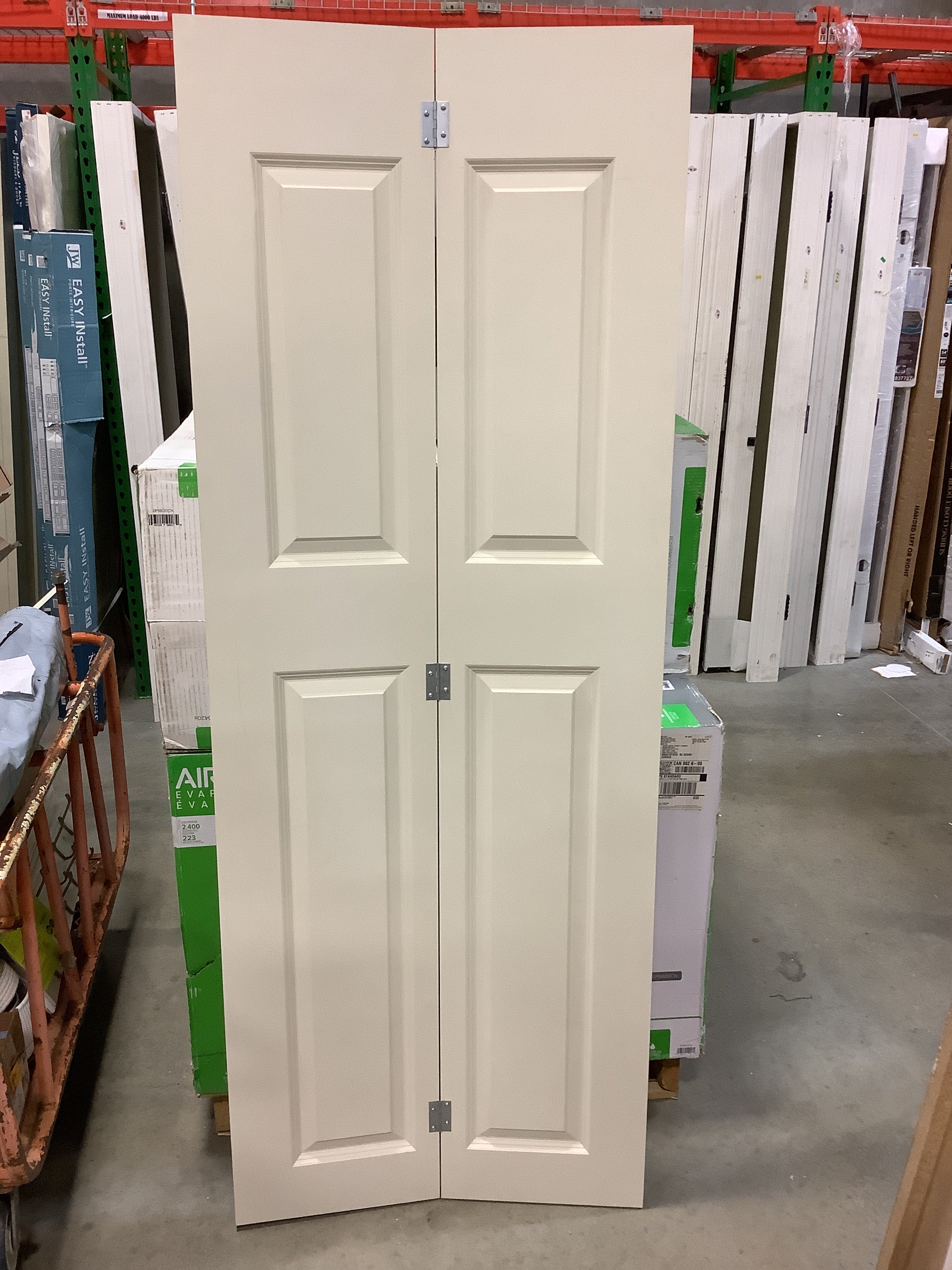 Masonite 30-inch x 80-inch Primed 2 Panel Hollow Core Smooth Interior Bi-fold Door (New) - Image 3