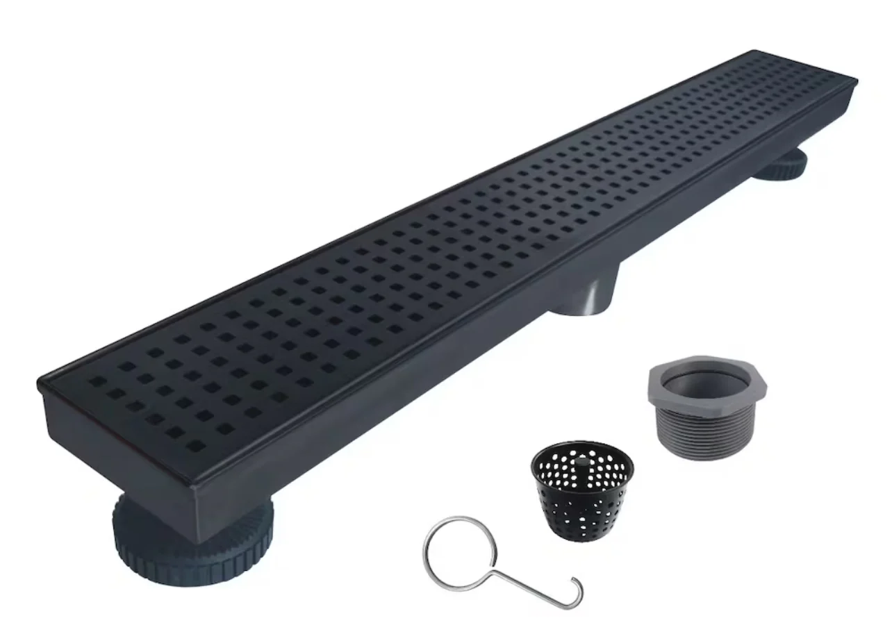 Matte Black Shower Drain (new)
