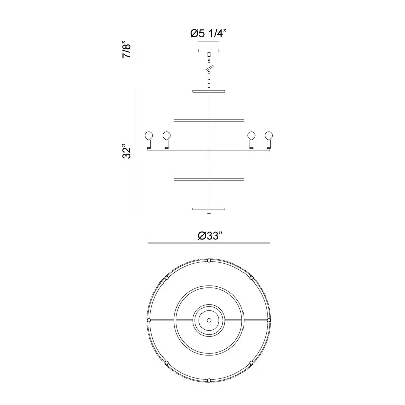 Matteo Hoopa Chandelier - C67408SV (New) - Image 2