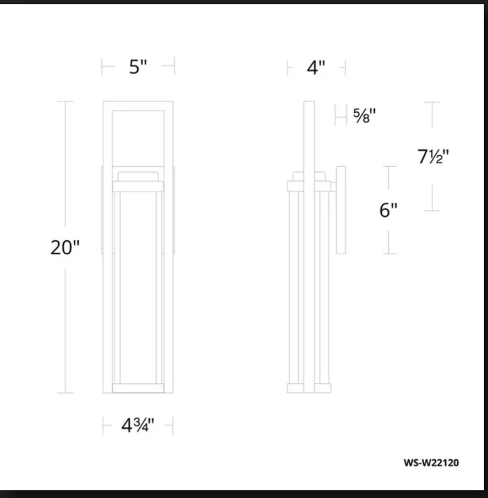 Modern Forms Revere Outdoor Wall Sconce Lantern Light (New) - Image 2