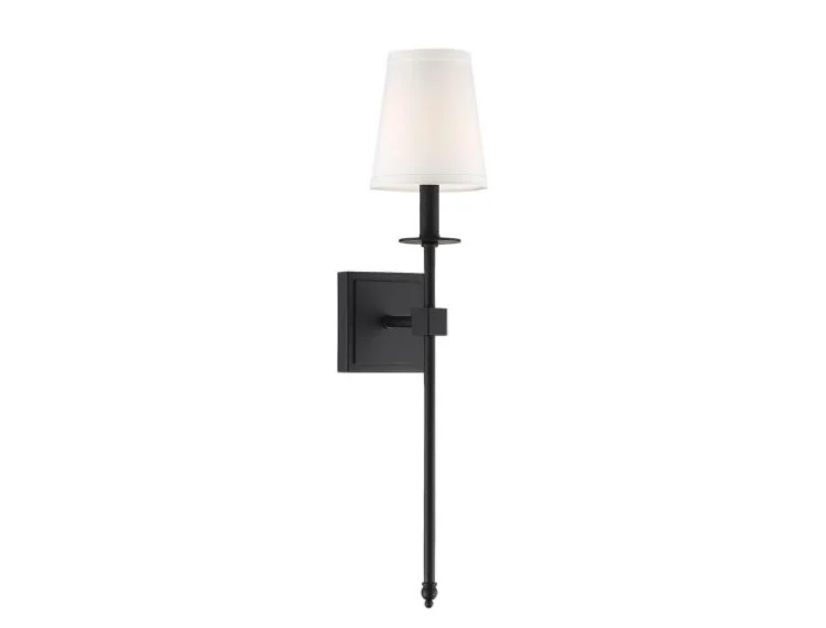 Monroe 1-Light Wall Sconce in Matte Black (New)
