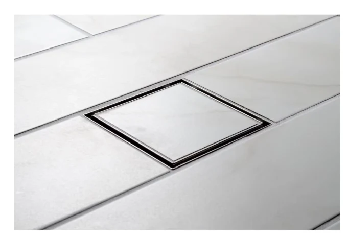 Oatey Designline 4 in. x 4 in. Stainless Steel Square Shower Drain with Tile-In Pattern Drain Cover (New) - Image 3