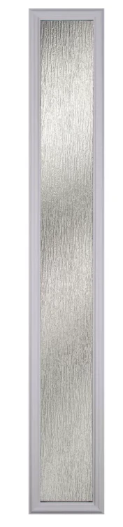 ODL Rain 8 in. x 64 in. x 1 in. Sidelight with White Frame - Image 2