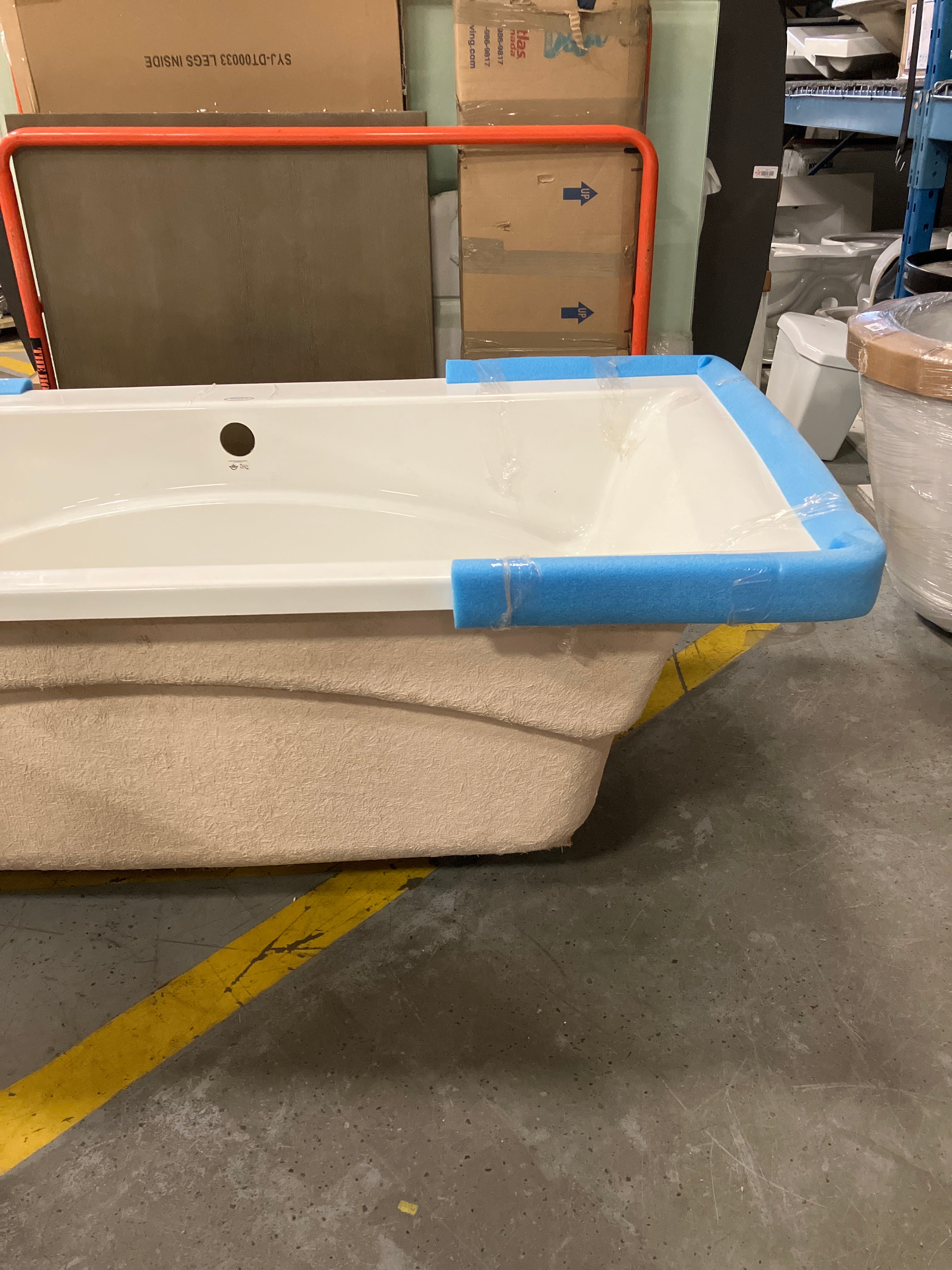 Optik C 66 x 36 Acrylic Drop-in Center Drain Bathtub in White - Image 6