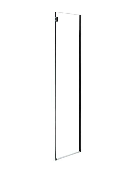 OVE Decors Bel 32-in Clear Glass Side Shower Panel with Matte Black Hardware