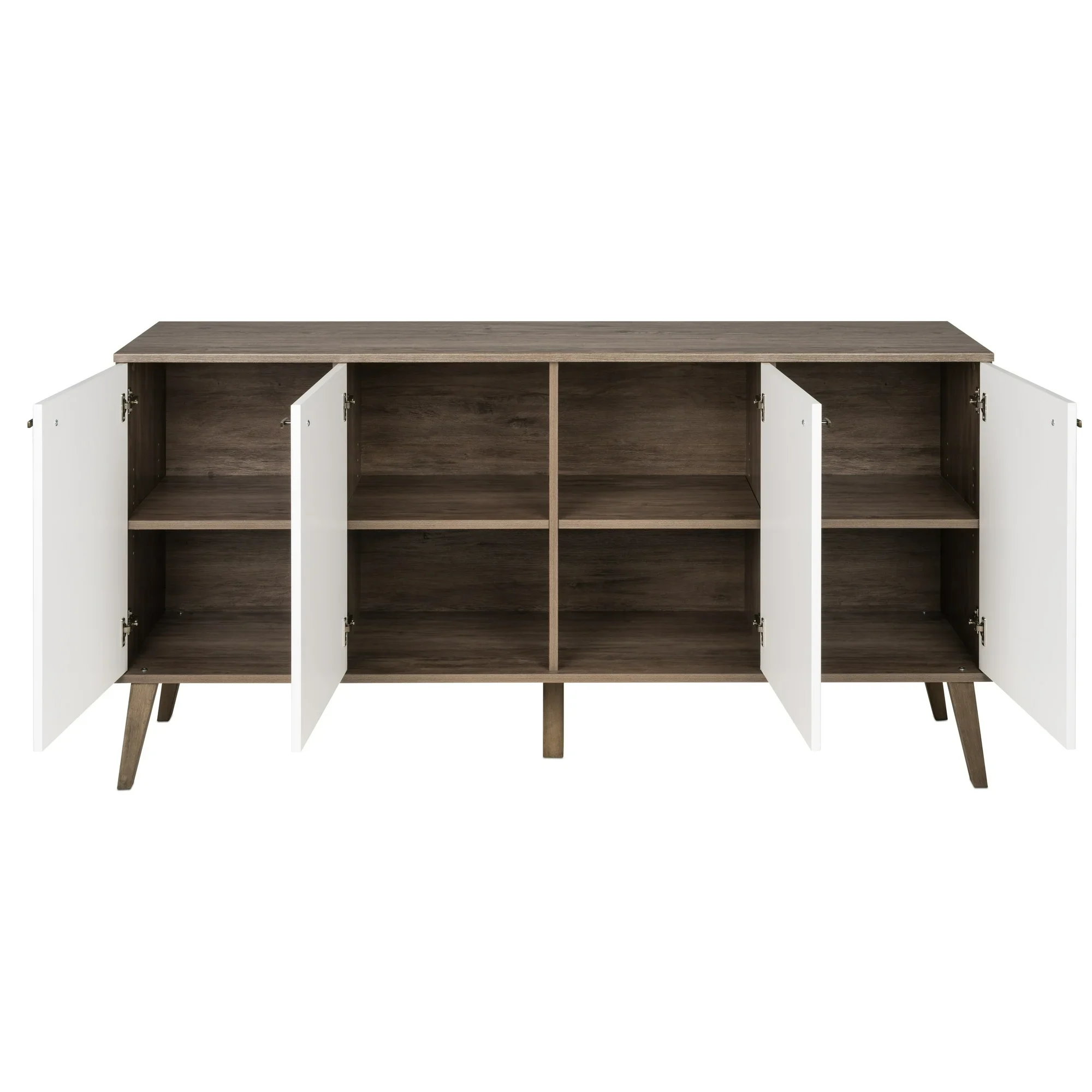 Prepack- Drifted Grey/White Pine 4-Door Sideboard (new) - Image 2