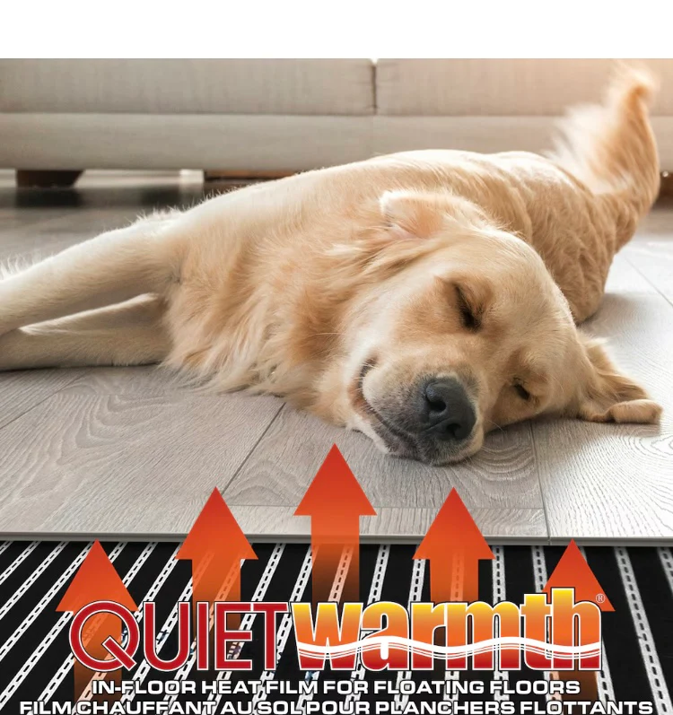 QuietWarmth 1.5 ft. x 5 ft. 120V Floor Heating System for Laminate, Vinyl, and Floating Floors (7.5 sq. ft.) New* - Image 4