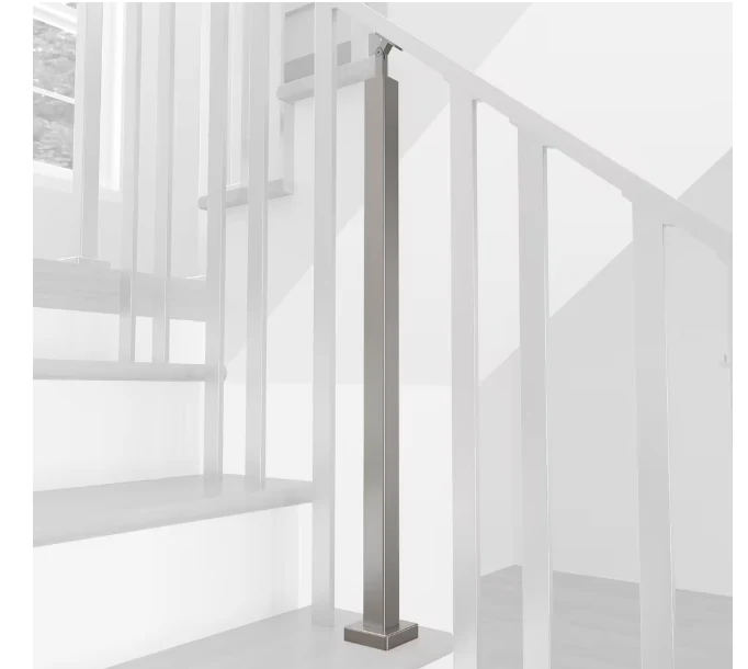 Richelieu 36 3/16-inch (919 mm) Landing Post for Stair Railing, Brushed Stainless Steel Finish (New) - Image 3