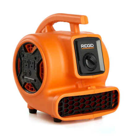 RIDGID Air Mover 600 CFM Portable Floor Dryer & Blower Fan with Power Outlets (New) - Image 3