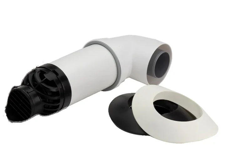 RINNAI 8.7 in Condensing Horizontal Vent Termination, 3x5 Concentric Kit with elbow and wall plates