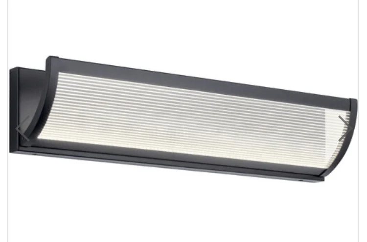 Roone LED 24 inch Matte Black Bathroom Vanity Light Wall Light, Medium (New)