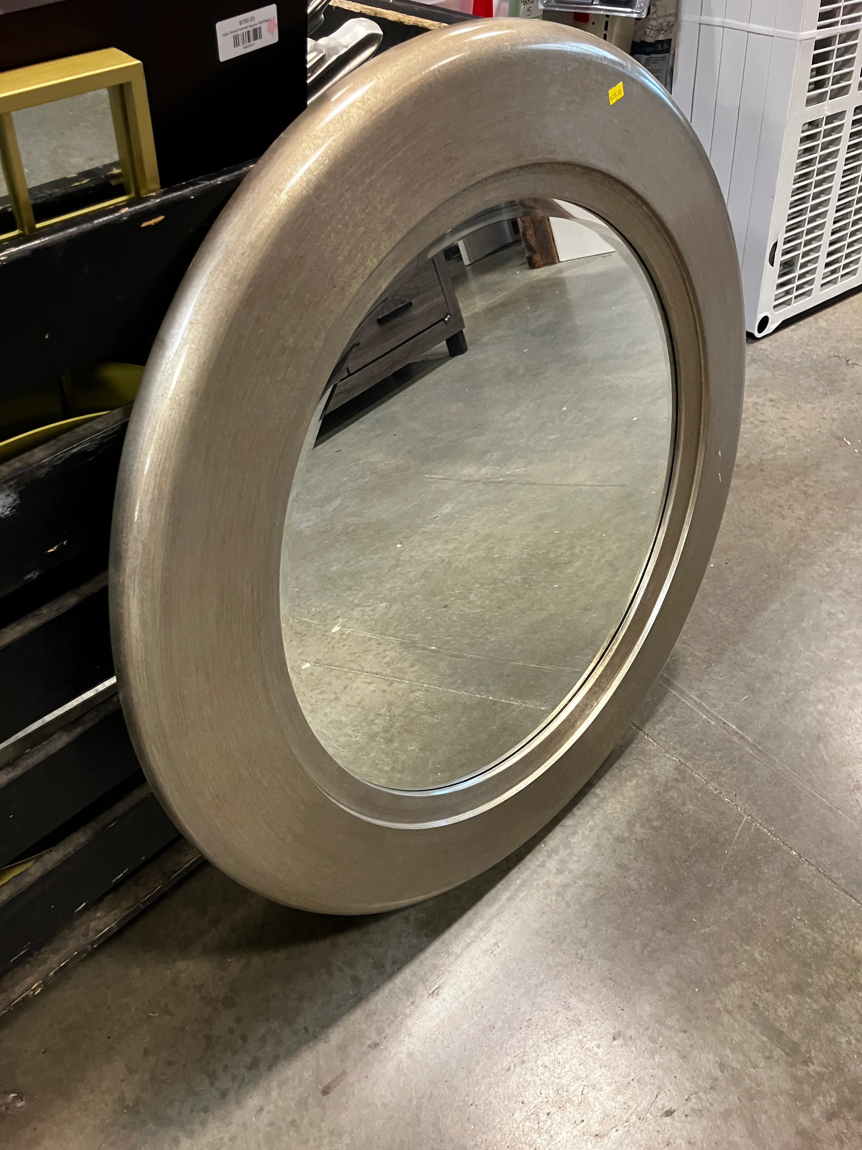 Round Silver Wall Mirror - Image 4