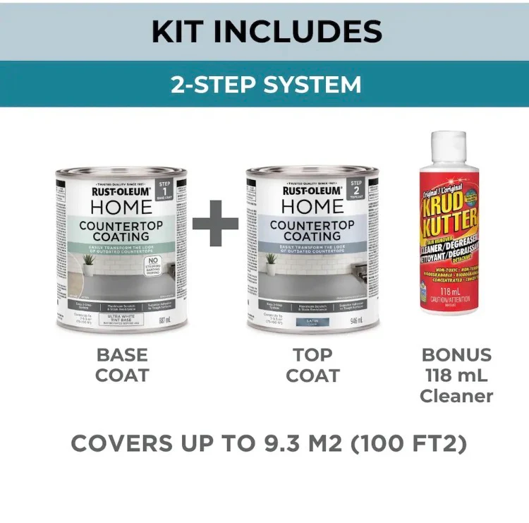 Rust-Oleum Home Countertop Light Tint Base, 1.95L 2-Step Kit - Image 2