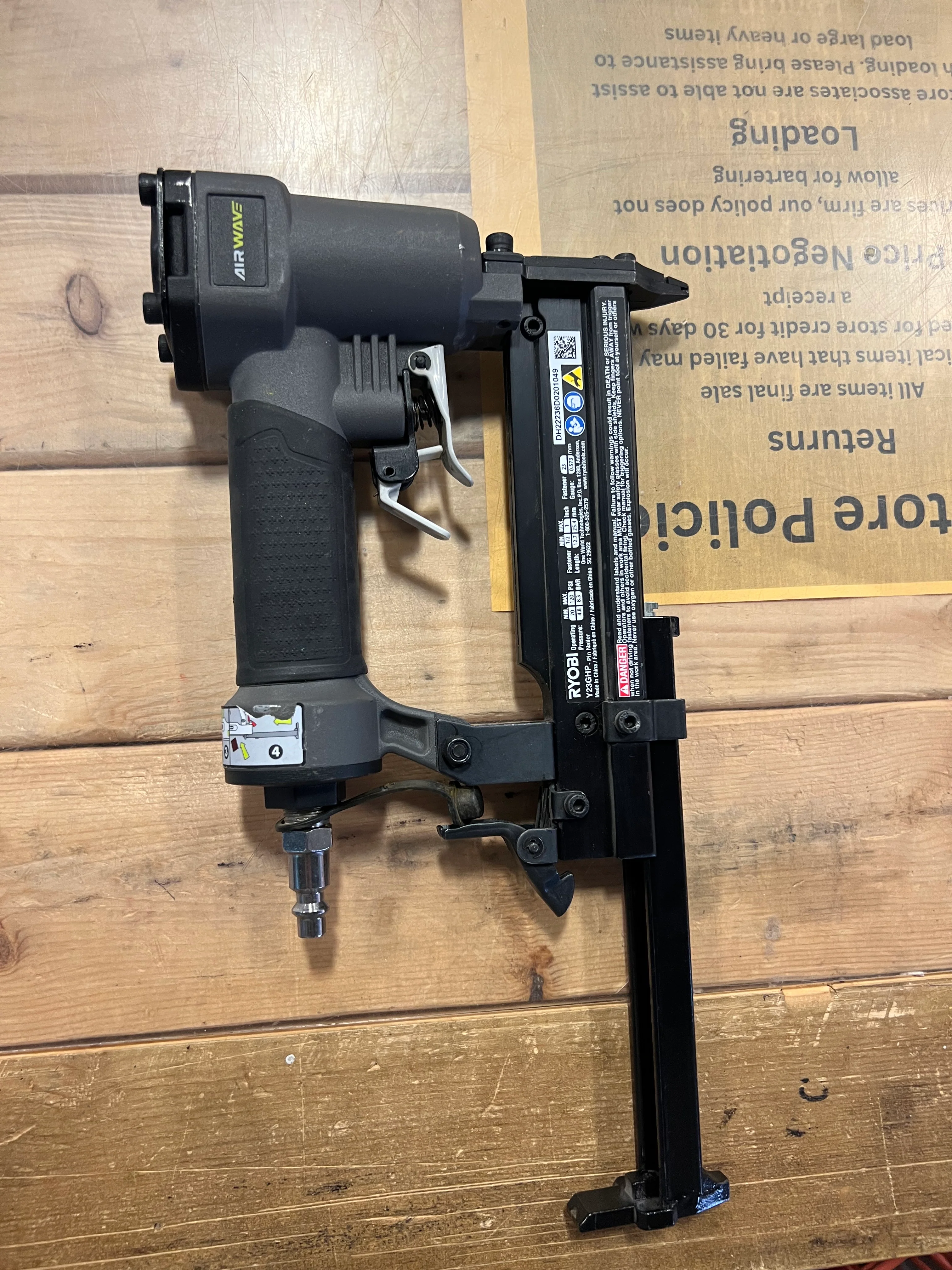 RYOBI Airwave 23-Gauge Pin Nailer (new) - Image 2