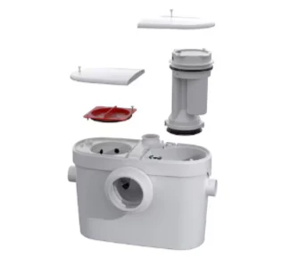 Saniflo SFA Saniaccess2 Macerator Pump 2-Piece 4.8 LPF Single Flush Elongated Standard Toilet in White Combo - Image 3
