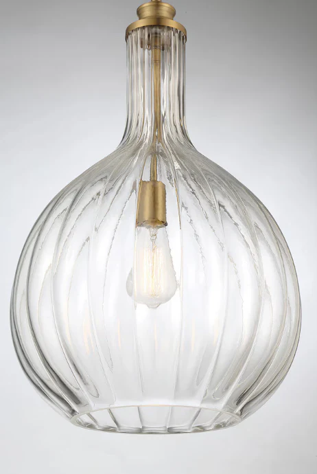 Savoy House Brandon 1-Light Pendant in Warm Brass (New) - Image 2