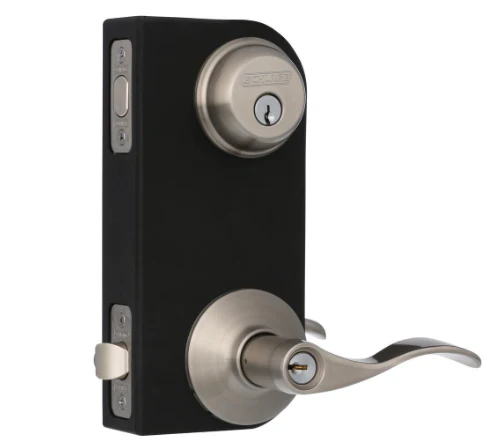 Schlage Accent Satin Nickel Deadbolt and Keyed Entry Accent Lever Combo Pack(new)