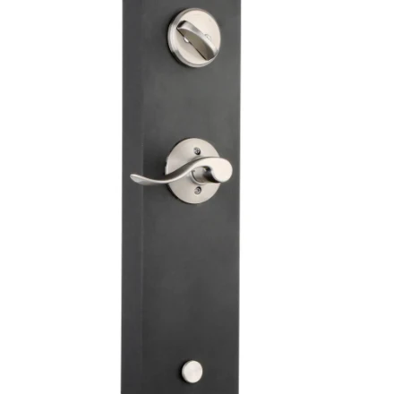 Schlage Addison Trim Satin Nickel Entry Exterior Door Handleset and Accent Door Lever Rated AAA Security (New) - Image 2