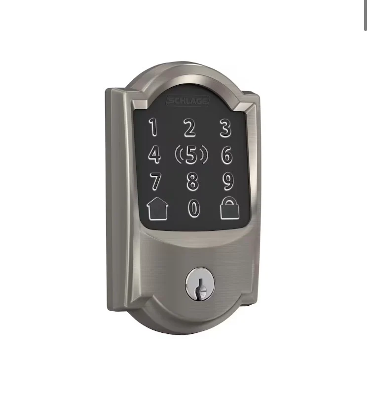 Schlage Encode Plus Electronic Smart lock Wifi Deadbolt Camelot Satin Nickel with Apple Home Key