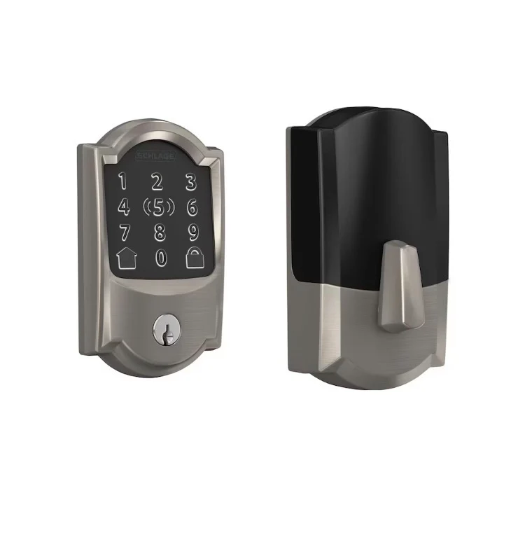 Schlage Encode Plus Electronic Smart lock Wifi Deadbolt Camelot Satin Nickel with Apple Home Key - Image 2