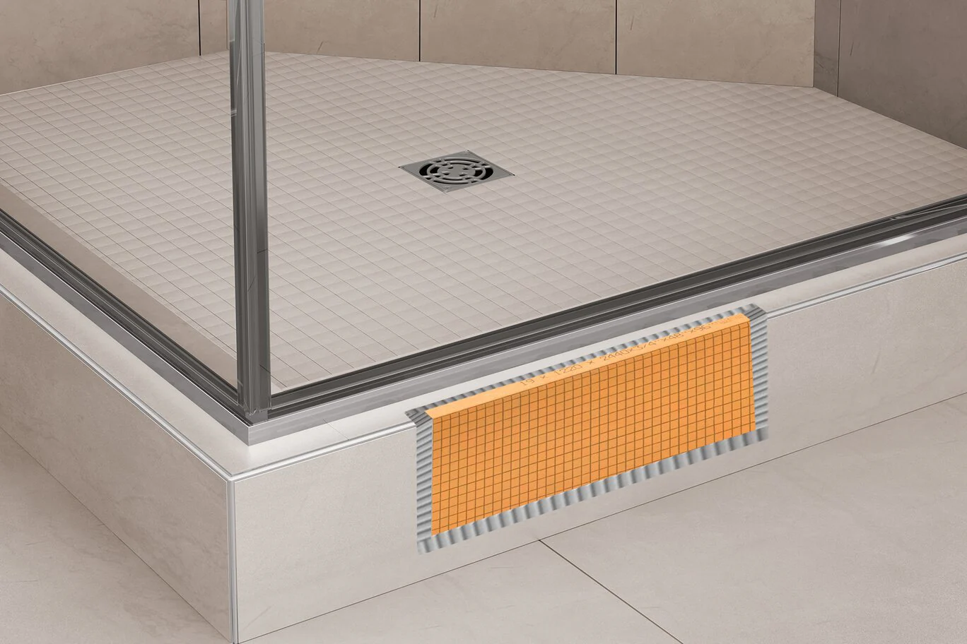 Schluter Systems Prefabricated Waterproof Shower Curb (New) - Image 2