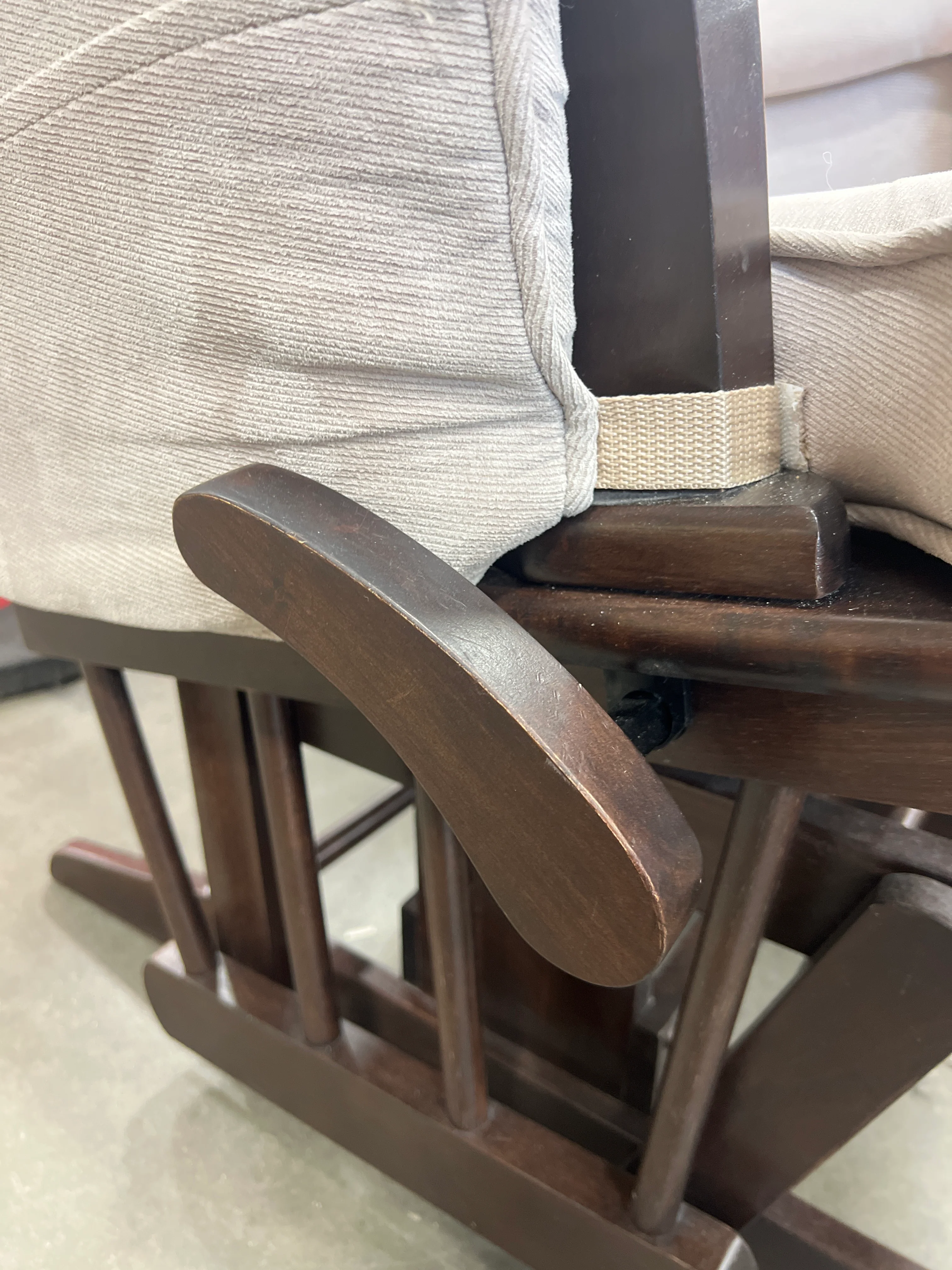 Beige Wooden Rocking Chairs - Image 4