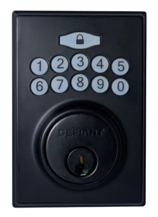 Square Matte Black Electronic Keypad Deadbolt (new)