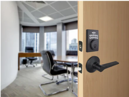 Square Matte Black Electronic Keypad Deadbolt (new) - Image 3