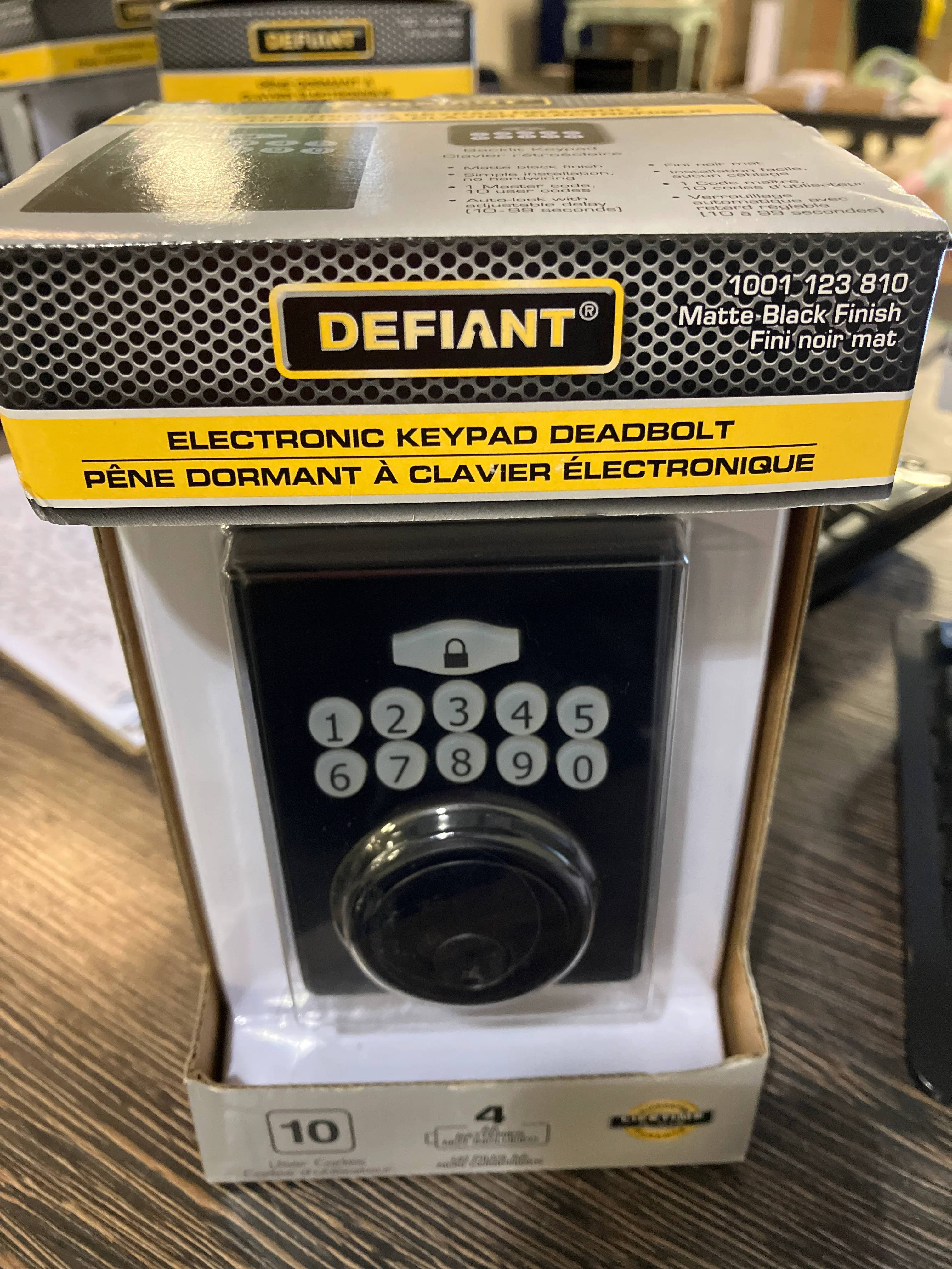Square Matte Black Electronic Keypad Deadbolt (new) - Image 5