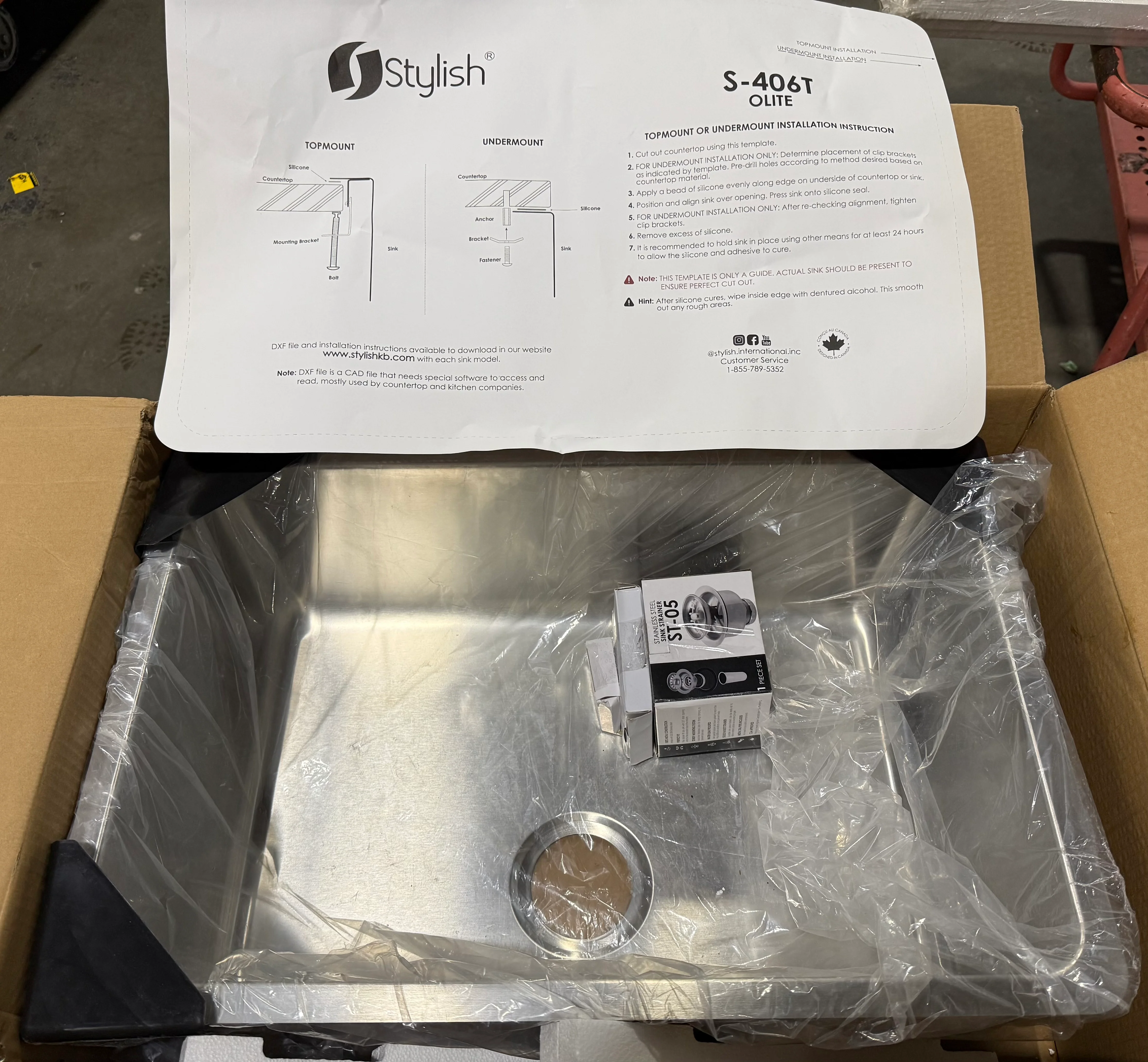 Stylish Stainless Steel Single Bowl Kitchen Sink (new) - Image 3