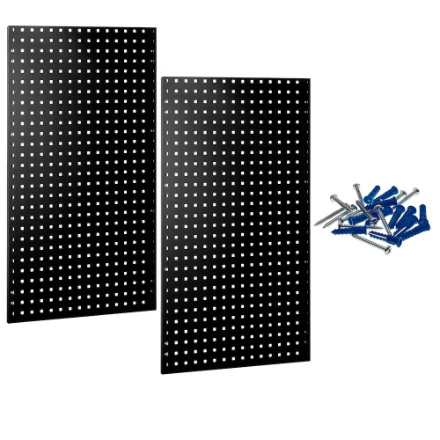 Triton Epoxy Coated 18-Gauge Steel Pegboards & Mounting Hardware (2 Pack)