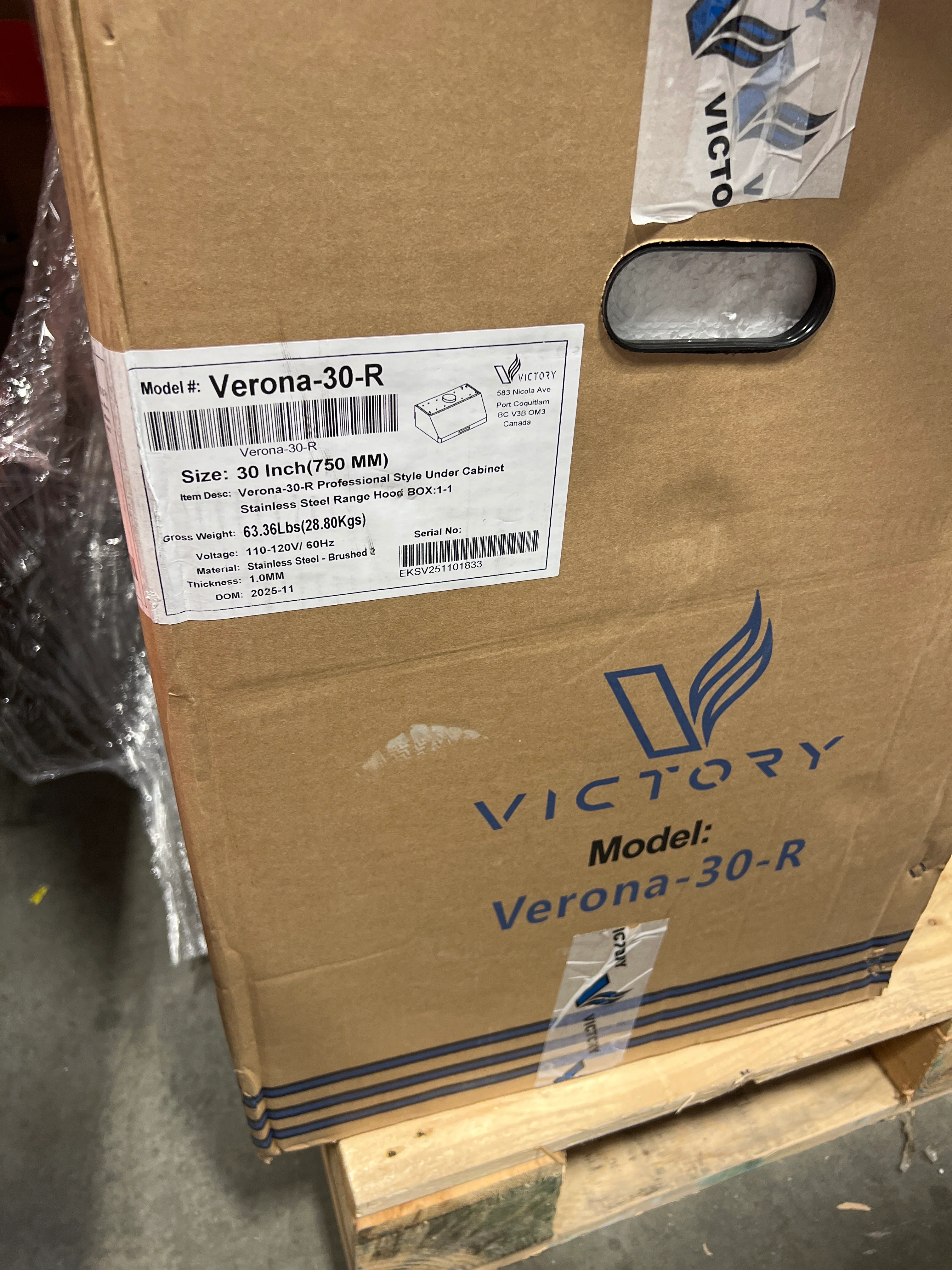 Victory 30 Inch 700 CFM Insert Range Hood in Stainless Steel (new) - Image 5